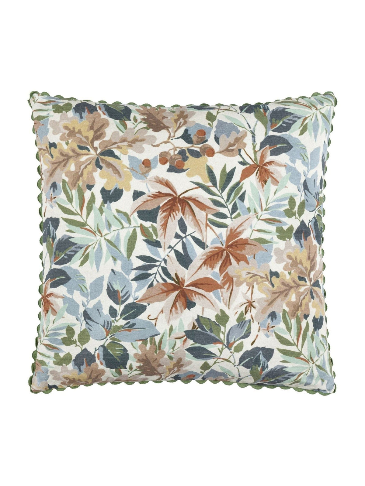Sanderson Rust Robins Wood Woodland Flora Scalloped Cushion