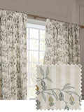 Sanderson embroidered floral striped curtains 117x137cm (British brand)
