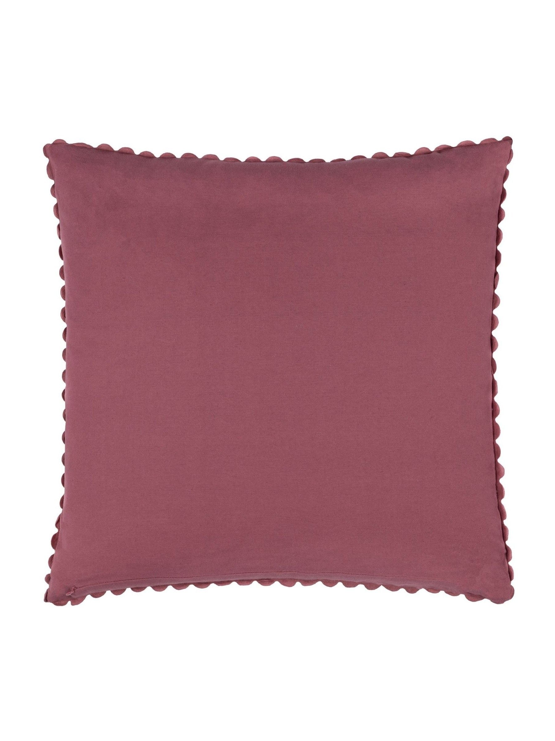 Sanderson cushion Purple Robins Wood Woodland Flora Scalloped 50x50cm, UK version