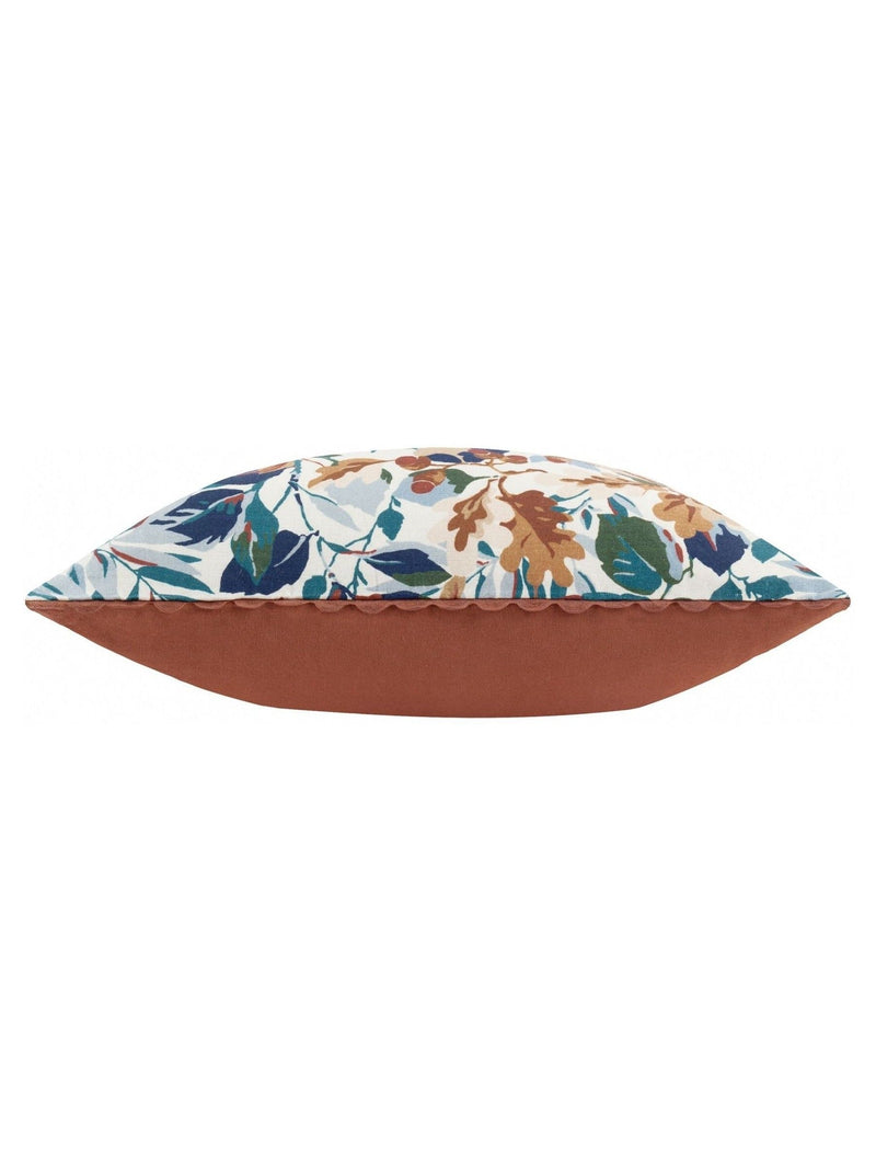 Sanderson Orange Robins Wood Woodland Flora Scalloped Cushion