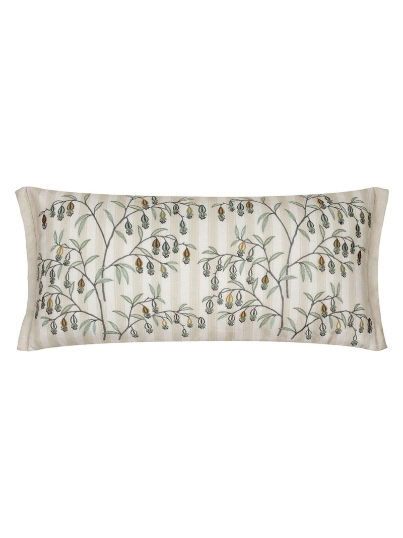 Sanderson floral embroidered cushion 30x65cm - British product