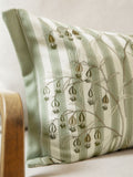 Sanderson Sage Chinese Lanterns Floral Embroidered Cushion