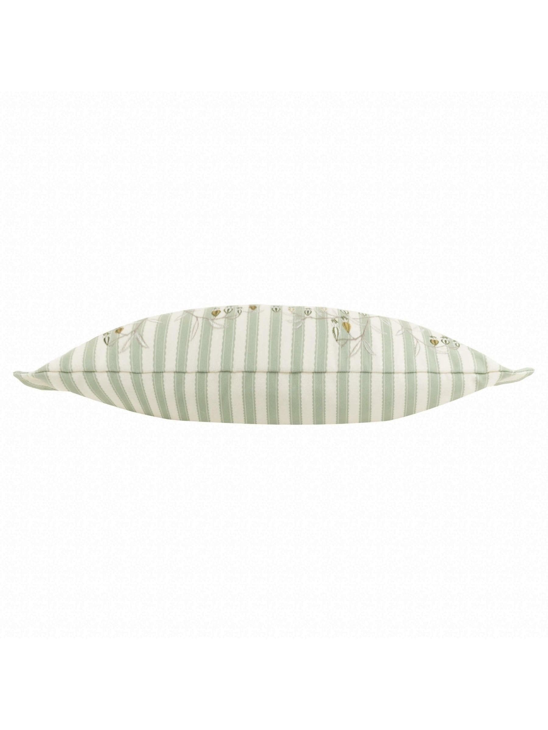 Sanderson Sage Chinese Lanterns Floral Embroidered Cushion