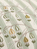 Sanderson Sage Chinese Lanterns Floral Embroidered Cushion