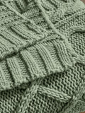 Sage green cable knit throw, 100% acrylic, British product