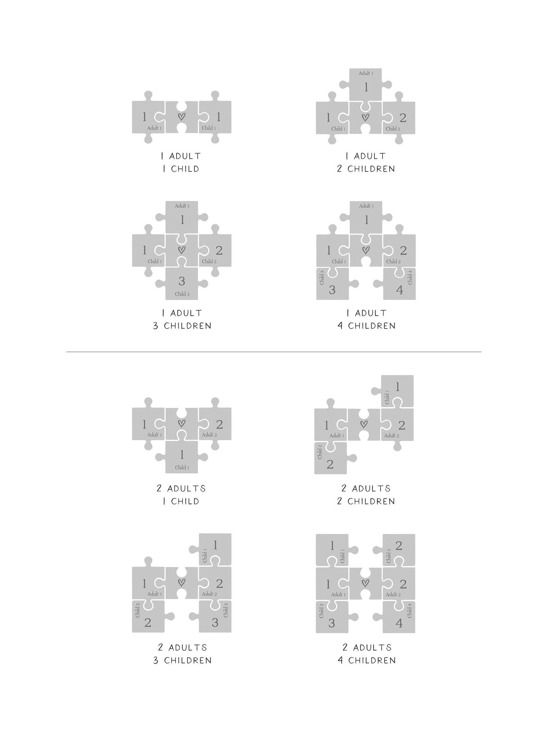 No Ordinary Gift Family Puzzle Pieces A5 Print - British product