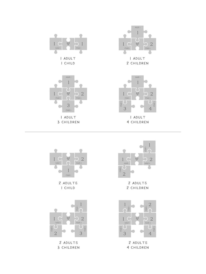 No Ordinary Gift Family Puzzle Pieces A5 Print - British product