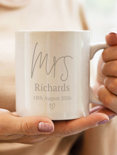 Next PMC Personalised Mrs Mug Ceramic Mug- Buy online at McGrocer