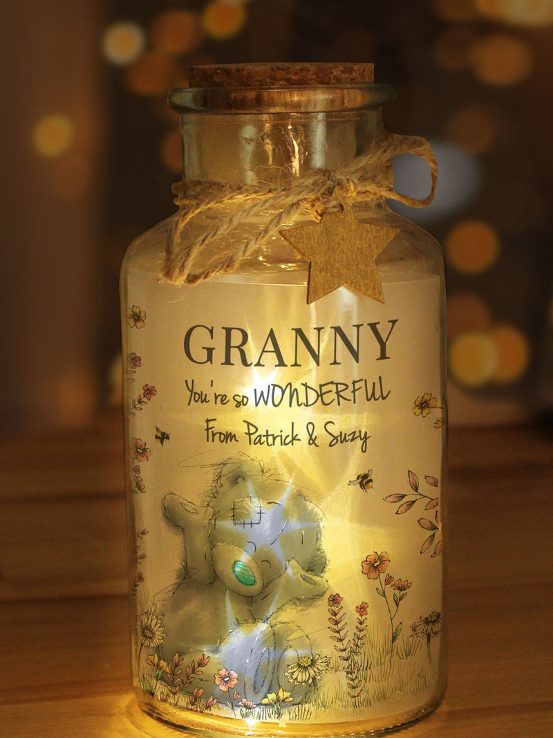 PMC personalised Me to You floral LED glass jar - British product