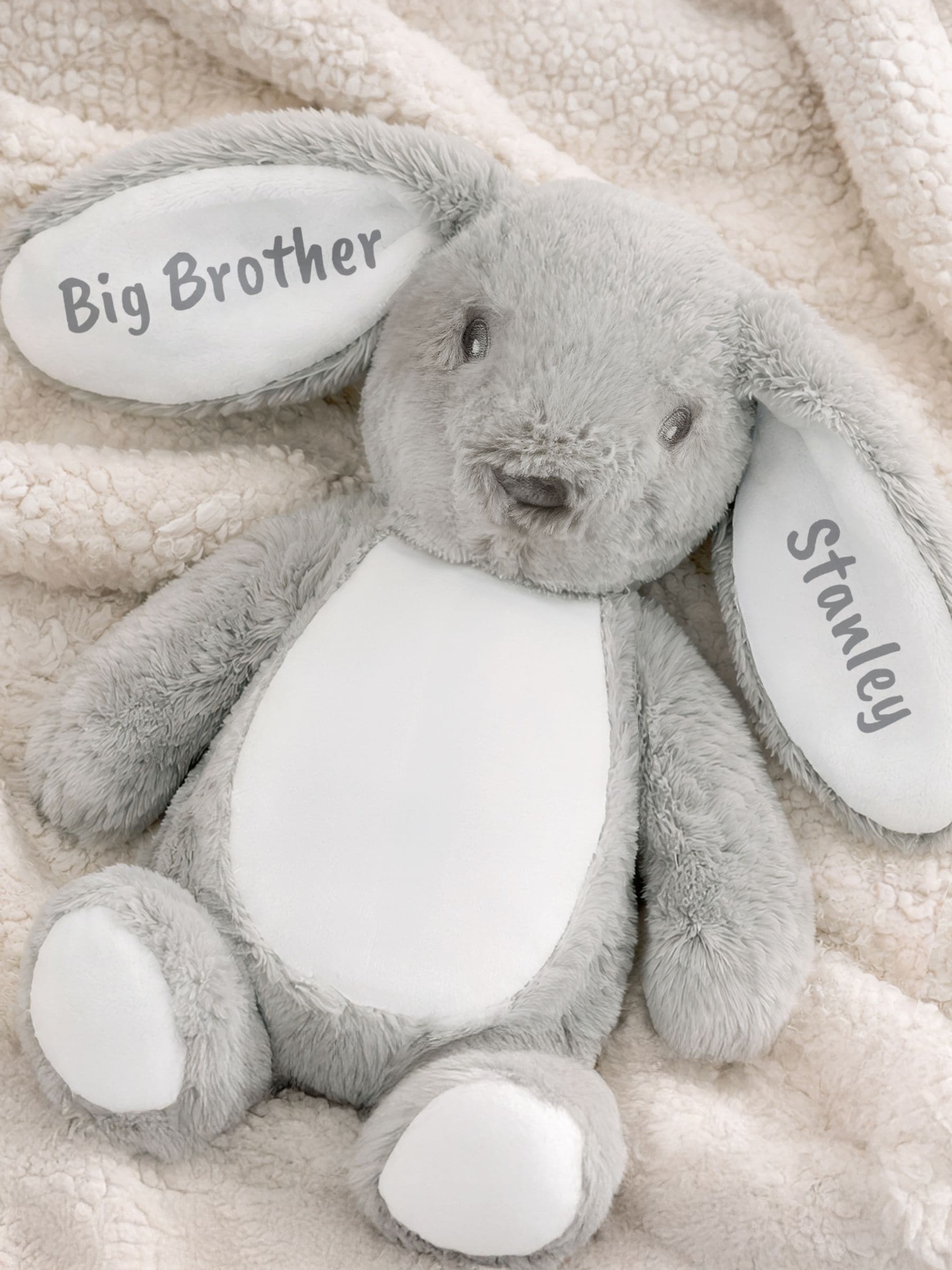 PMC personalised bunny rabbit soft toy 33cm - British product