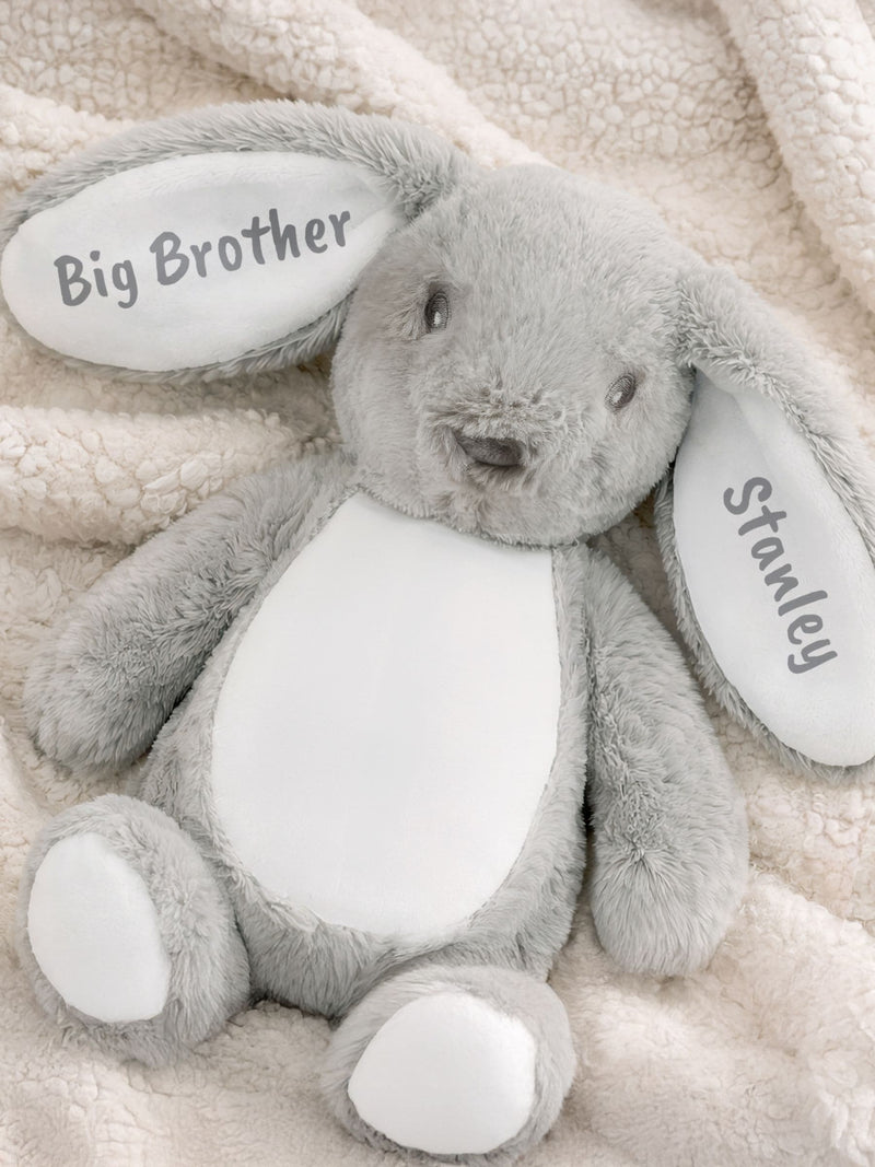 PMC personalised bunny rabbit soft toy 33cm - British product