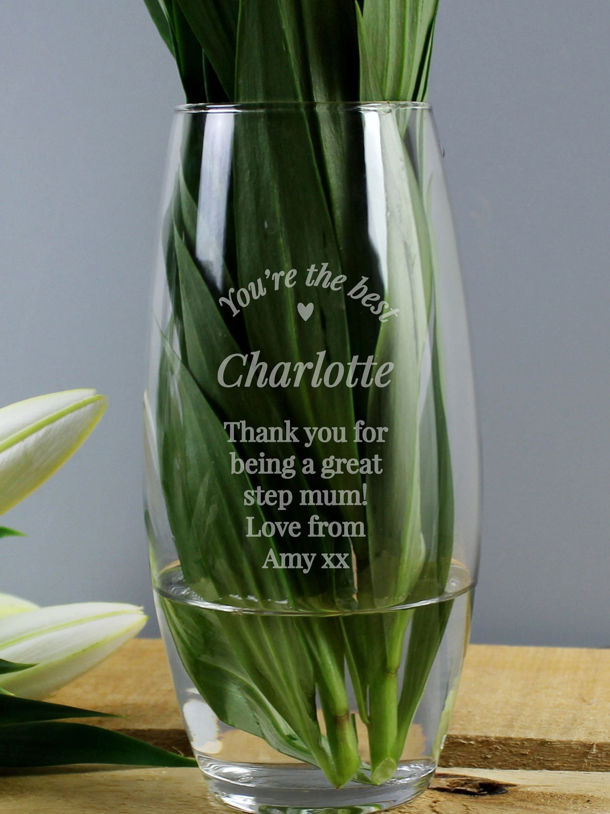PMC personalised bullet vase - British product