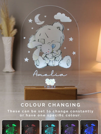 Next PMC Personalised Tiny Tatty Teddy LED Night Light- Buy online at McGrocer