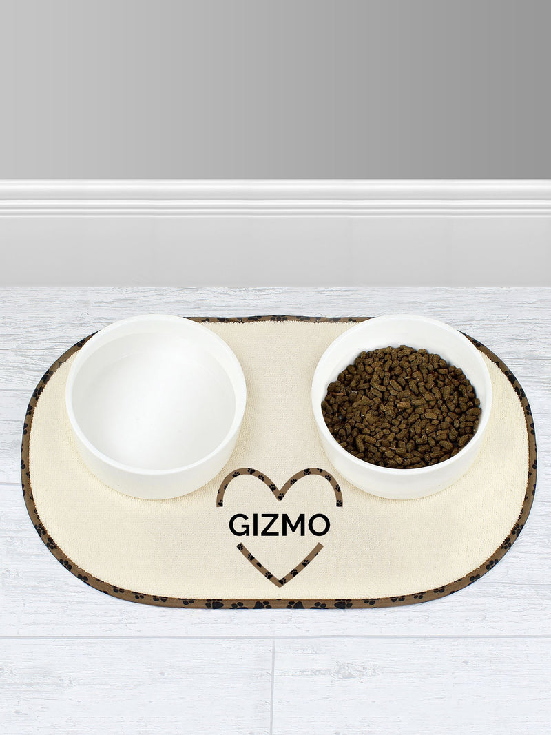 PMC love heart pet bowl placemat, imported from the UK
