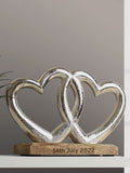 PMC personalised double heart ornament (British brand)
