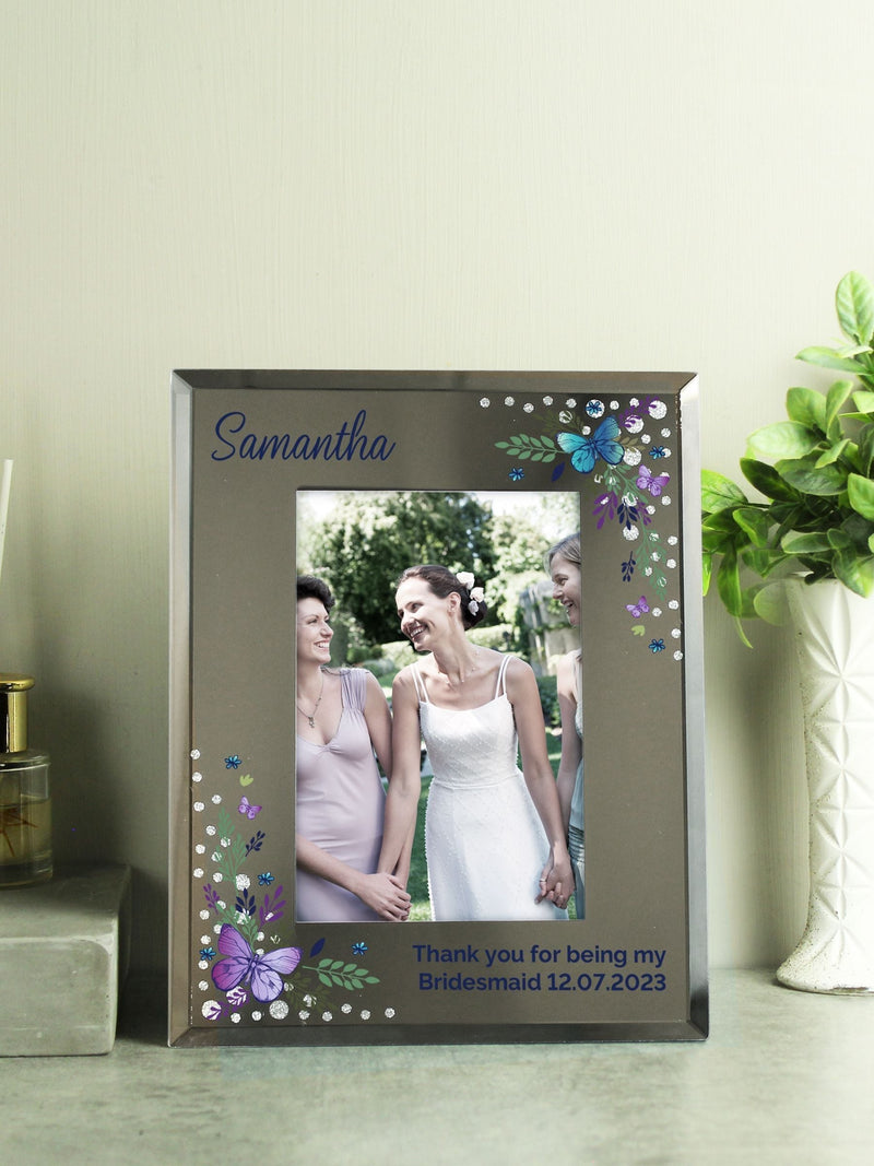 PMC butterfly glass photo frame 6x4, UK version