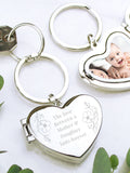 PMC personalised floral heart photo keyring (British brand)