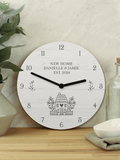 Neste PMC Personlig Home Sweet Home Tre-veggklokke 25 x 25 x 4 cm - Kjøp online hos McGrocer