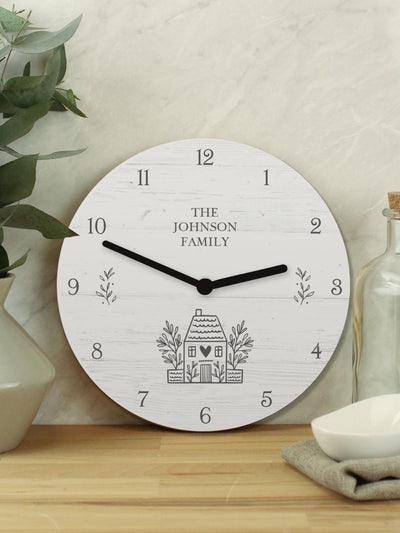 Neste PMC Personlig Home Sweet Home Tre-veggklokke 25 x 25 x 4 cm - Kjøp online hos McGrocer