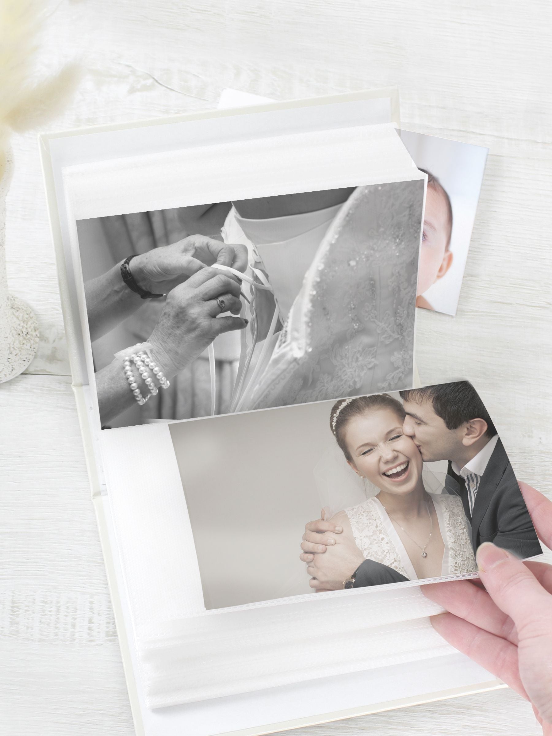 PMC personalised wedding white photo album 6x4, UK version