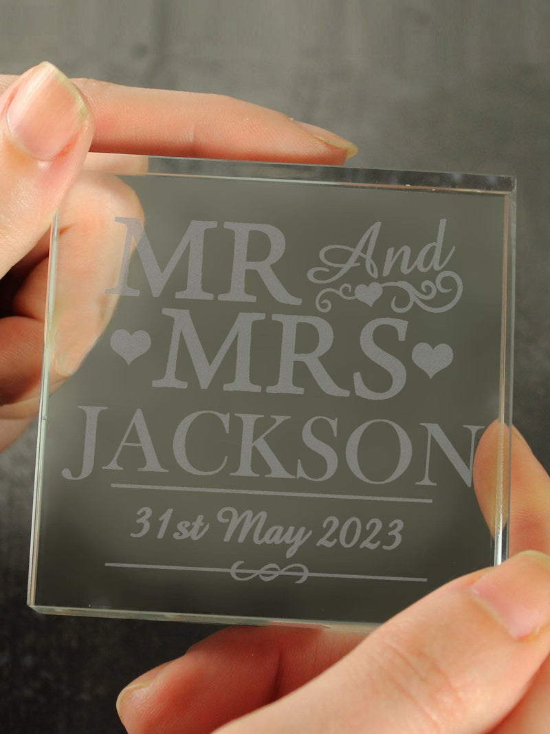 PMC Mr and Mrs crystal token ornament 7.5cm, UK version