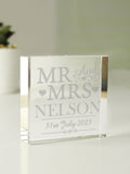 PMC Mr and Mrs crystal token ornament 7.5cm, UK version