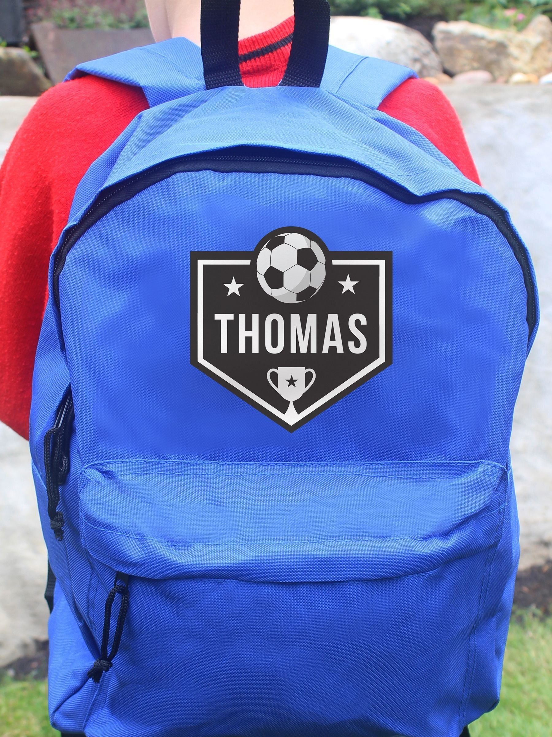 PMC Blue Personalised Football Backpack - British product