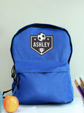 PMC Blue Personalised Football Backpack - British product