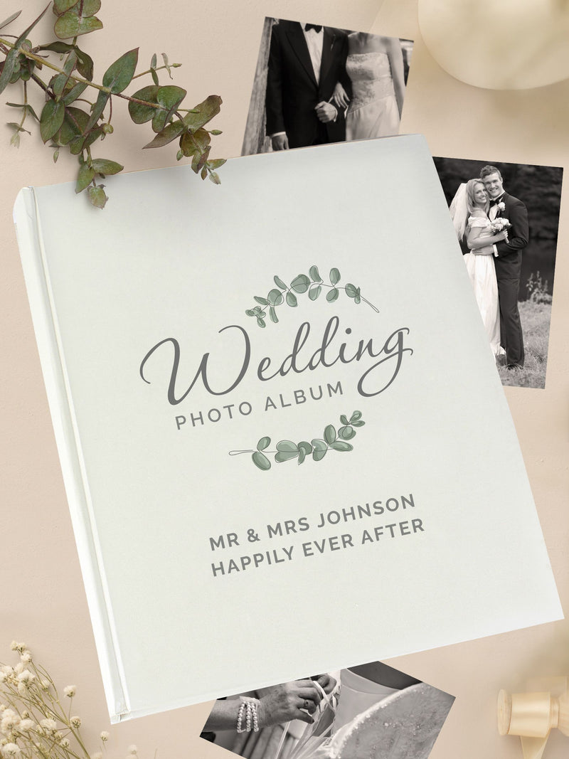 PMC personalised botanical wedding photo album (British brand)