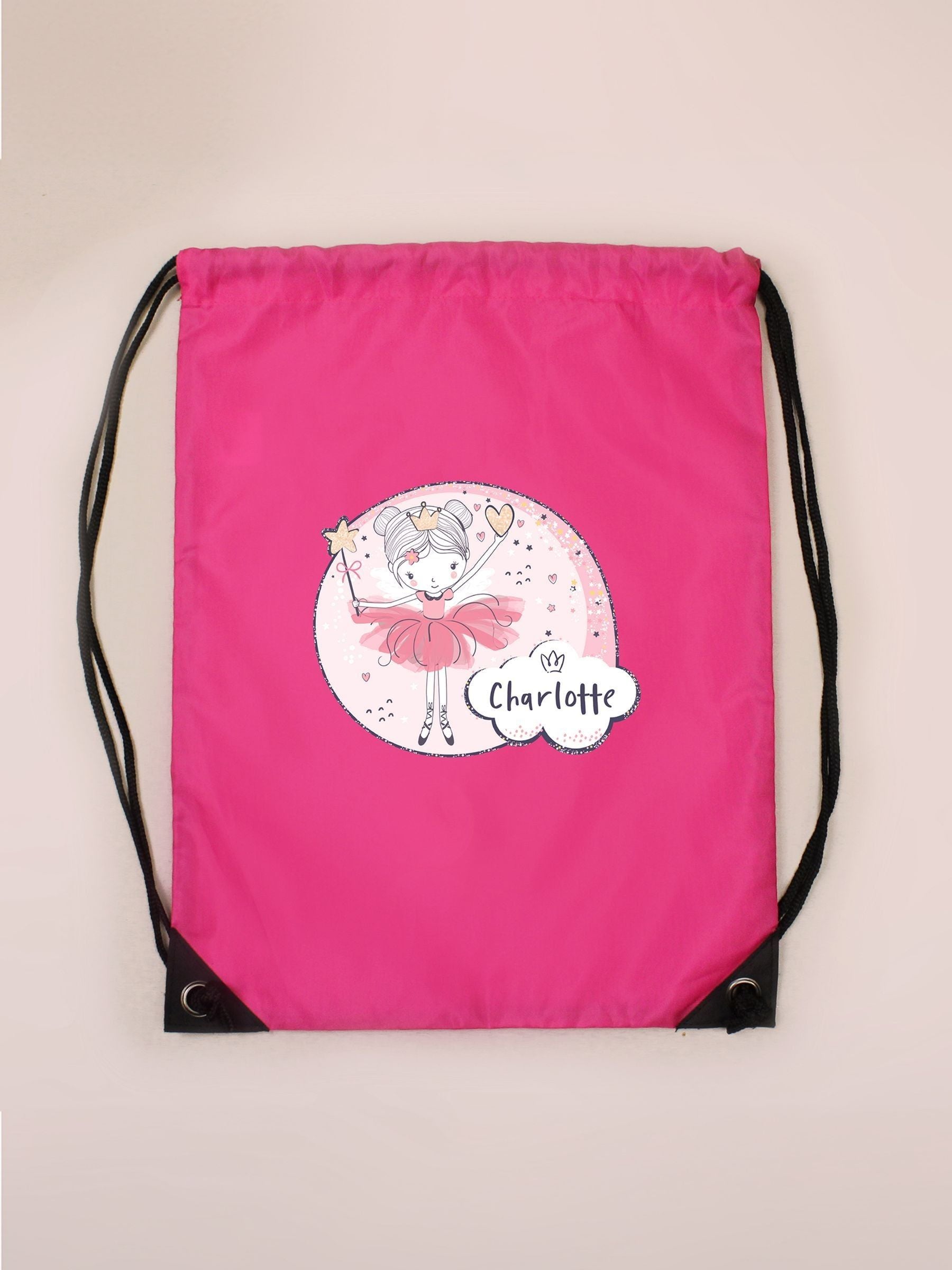 PMC pink fairy personalised kit bag for kids, imported from the UK