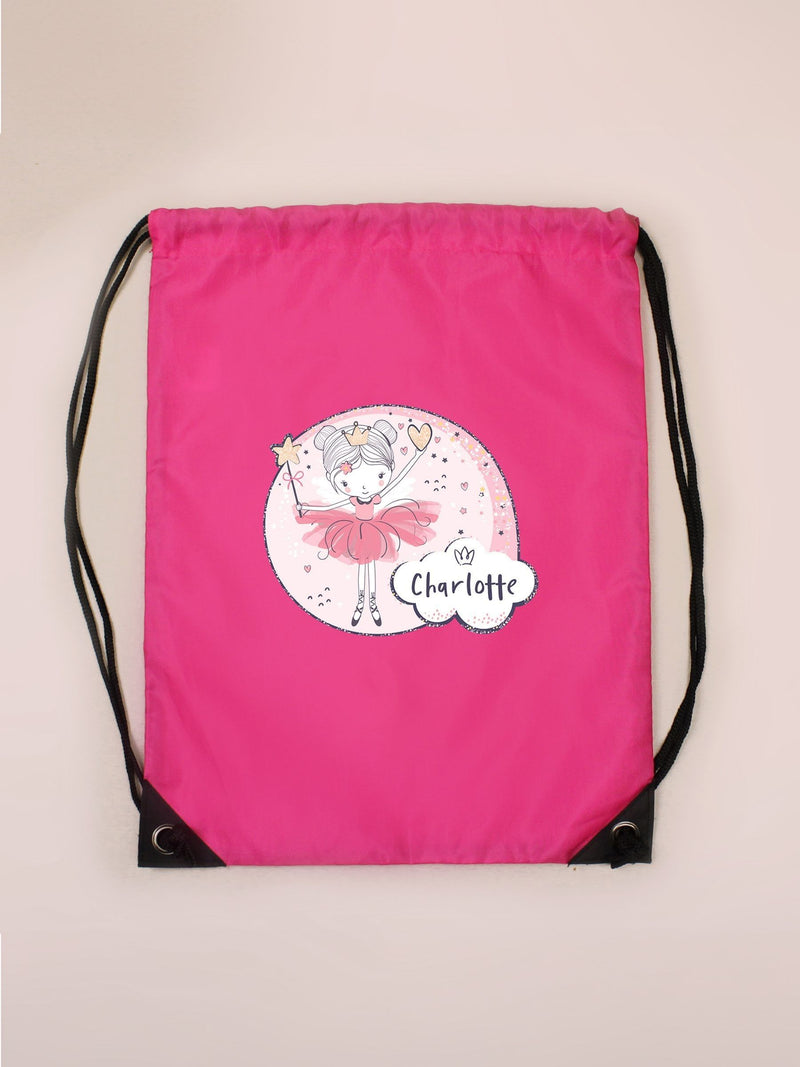 PMC pink fairy personalised kit bag for kids, imported from the UK