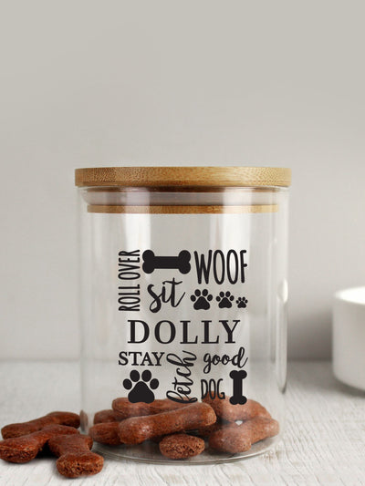 Next PMC Personalised Dog Treats Glass Storage Jar- Buy online at McGrocer