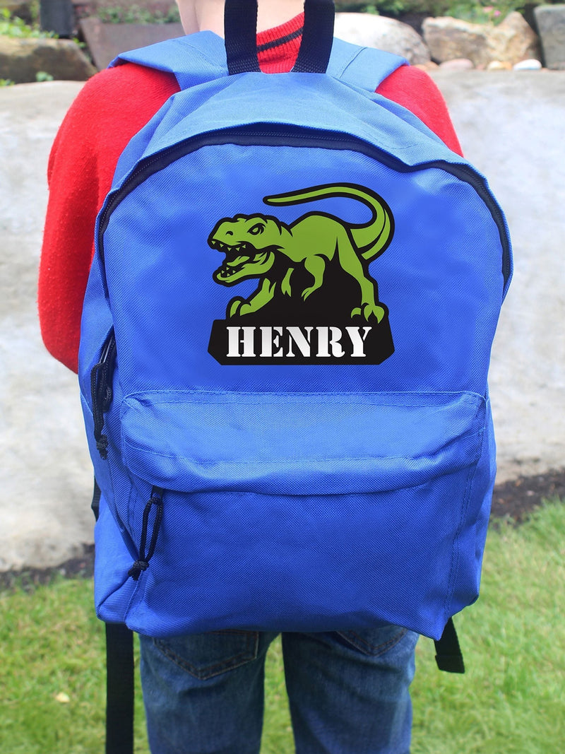 PMC blue dinosaur backpack, UK version