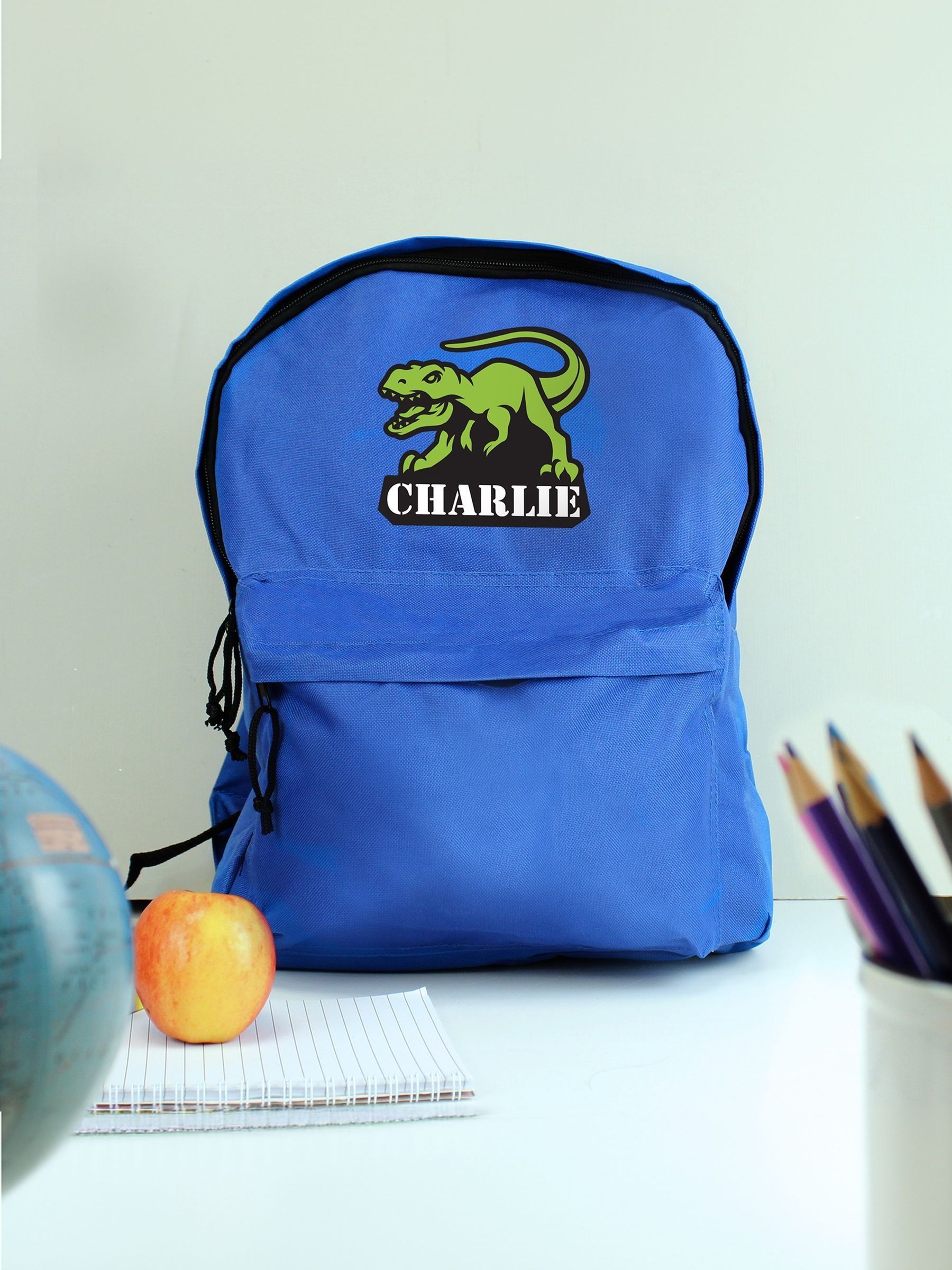 PMC blue dinosaur backpack, UK version