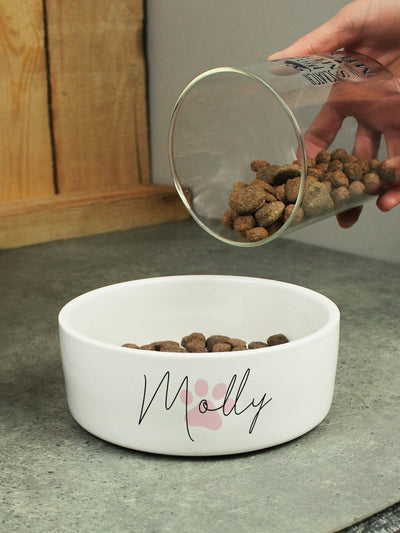 Next PMC Personalised Paw Print Ceramic Dog Bowl 14 cm- Buy online at McGrocer