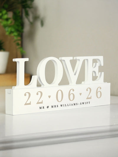 Next PMC Personalised Mr & Mrs Ornament Wooden Ornament- Buy online at McGrocer