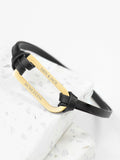 Treat Republic Shoreditch Leather Black Bracelet (British brand)