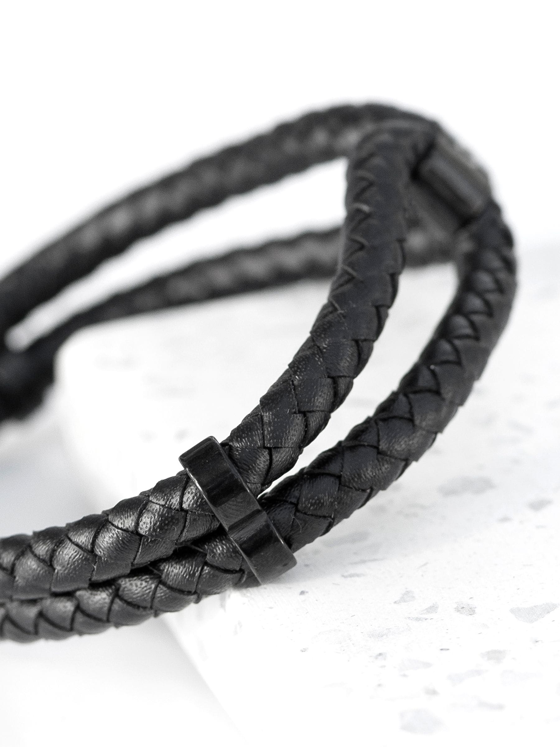 Treat Republic personalised infinity dual leather men's bracelet (British brand)