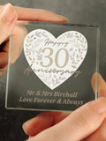 PMC 30th anniversary crystal token ornament, UK version