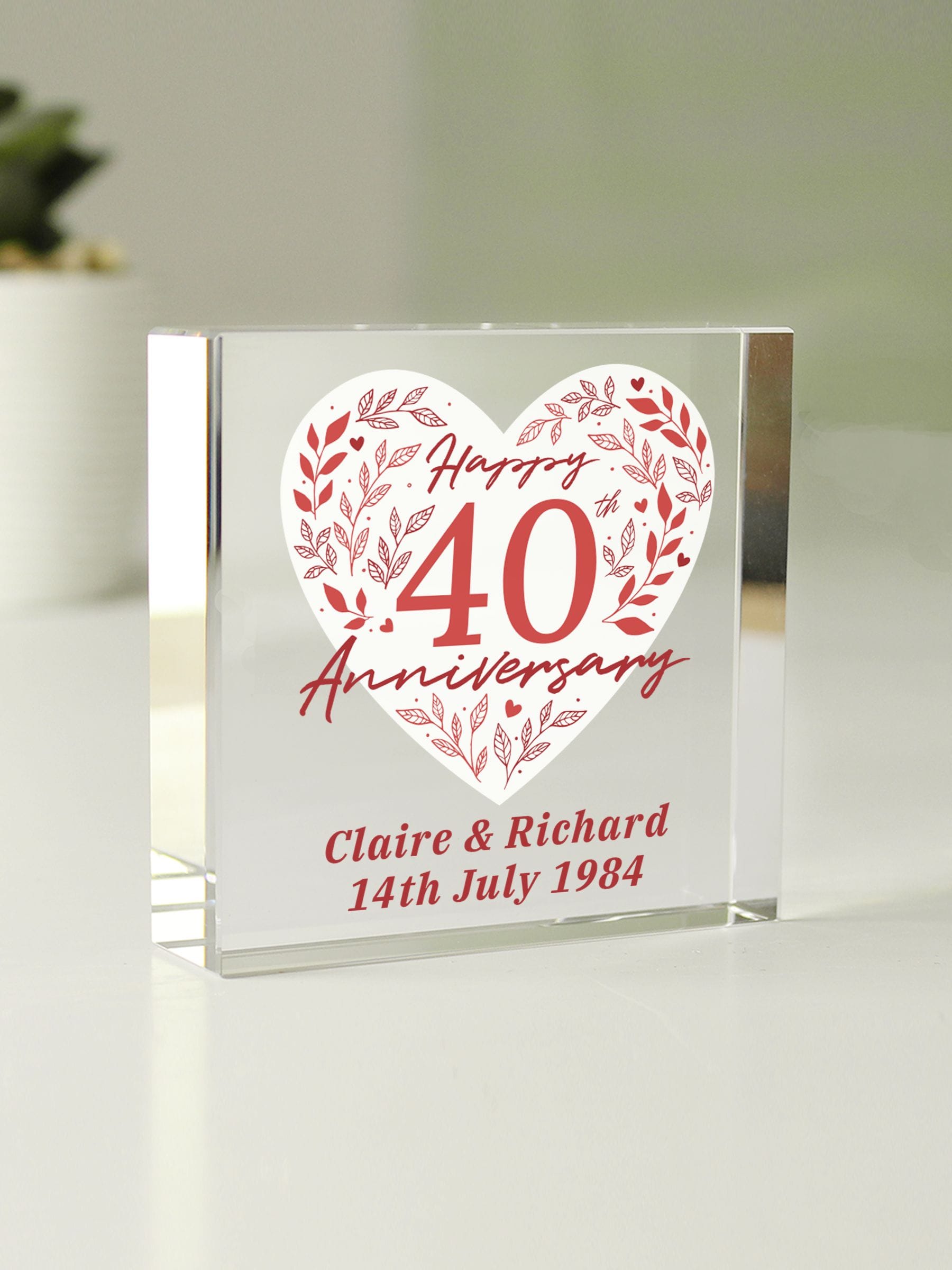 PMC crystal token 40th anniversary ornament (British brand)