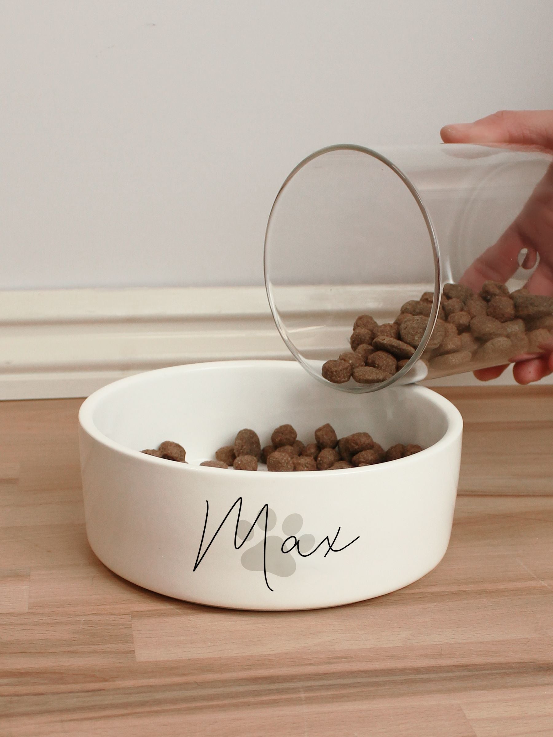 PMC personalised paw print dog bowl 14 cm, imported from the UK