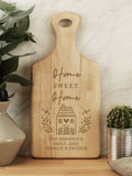 PMC personalised paddle chopping board Home Sweet Home 34x16cm - British product