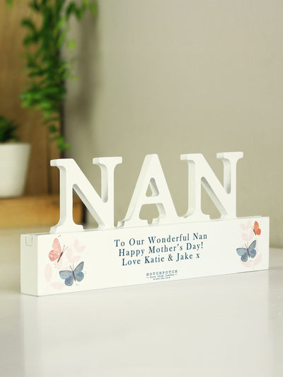 Next PMC Personalised Wooden Nan Ornament 10x20cm- Buy online at McGrocer