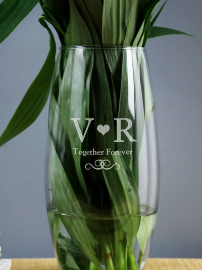 Next PMC Natural Personalised Monogram Bullet Glass Vase 22 x 11 x 11cm- Buy online at McGrocer