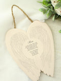 PMC white ceramic wings sympathy memorial decoration, imported from the UK