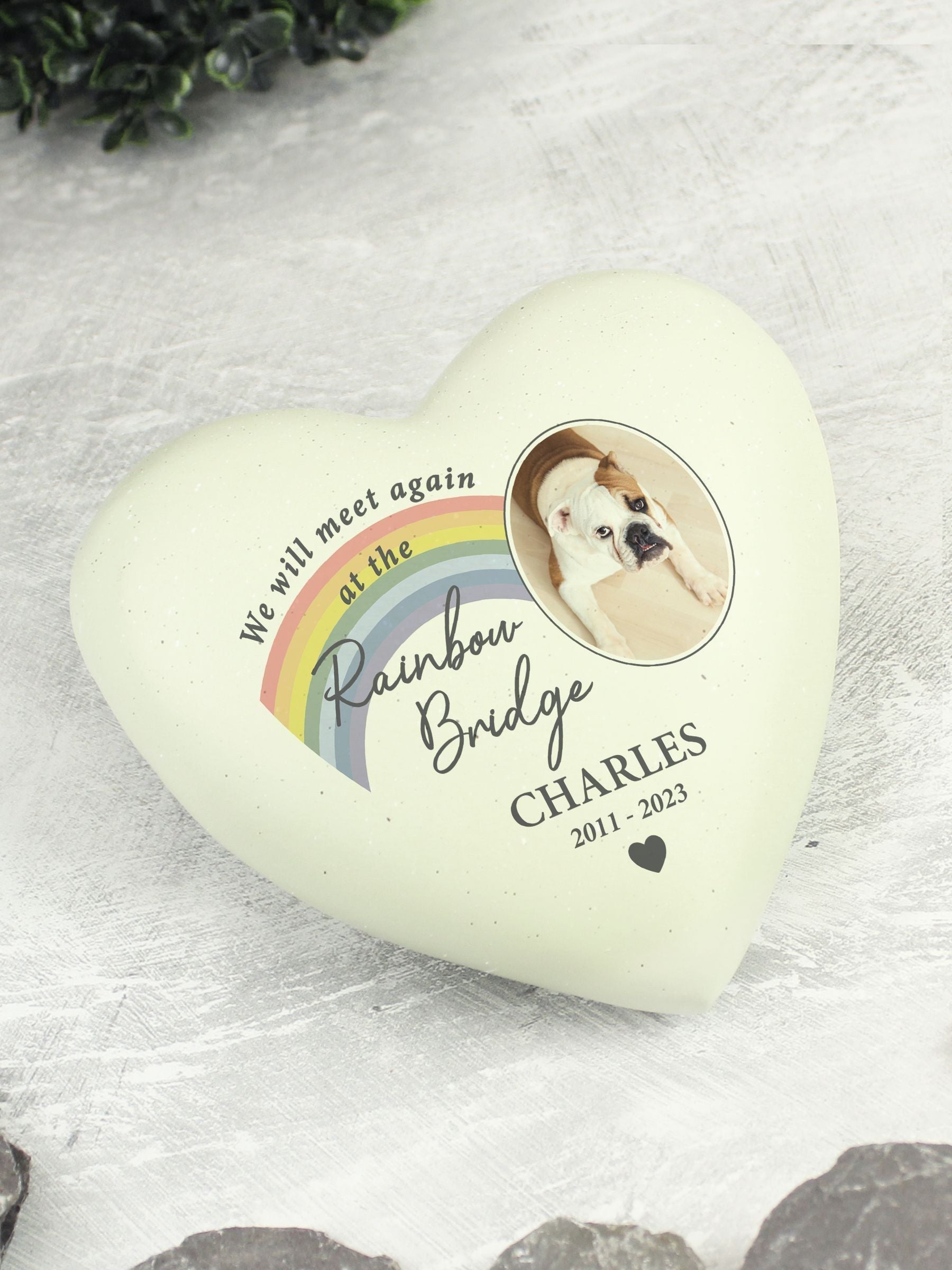 PMC Personalised Pet Memorial Photo Heart, imported from the UK