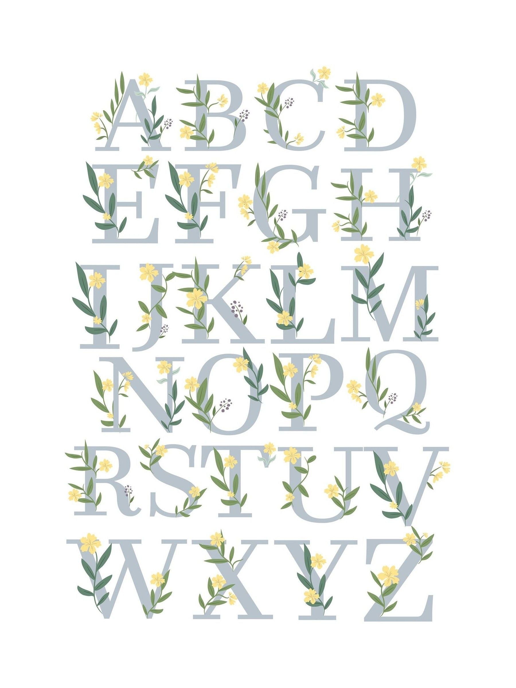 PMC personalised floral initial white mug, imported from the UK