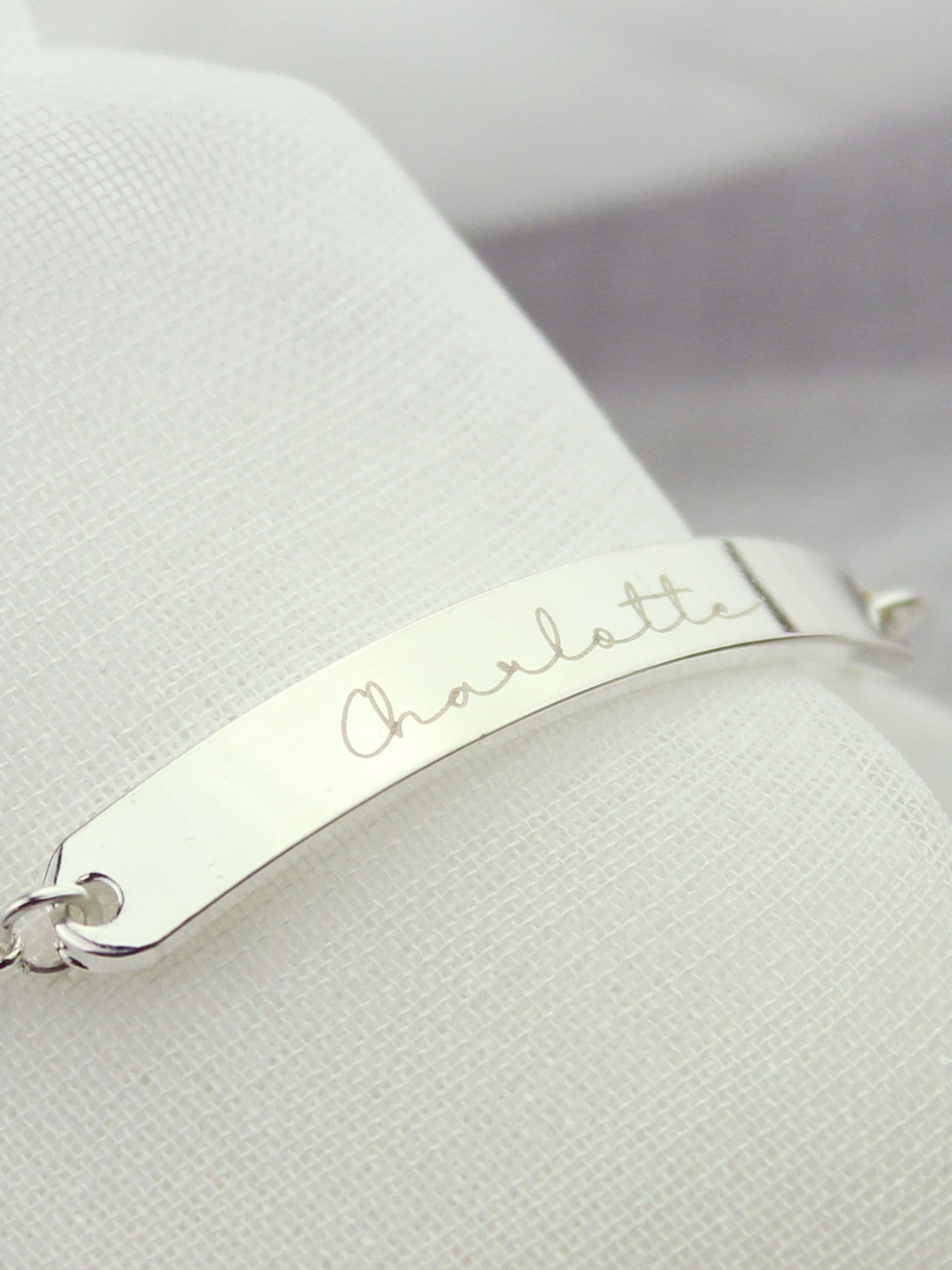 Silver Tone Personalised ID Bracelet By PMC