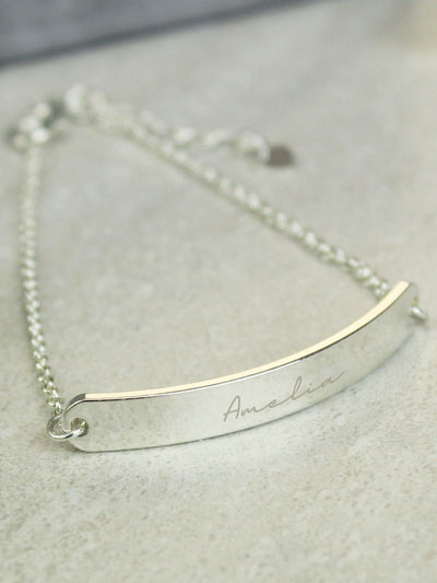Next Silver Tone Personalised ID Bracelet By PMC- Buy online at McGrocer