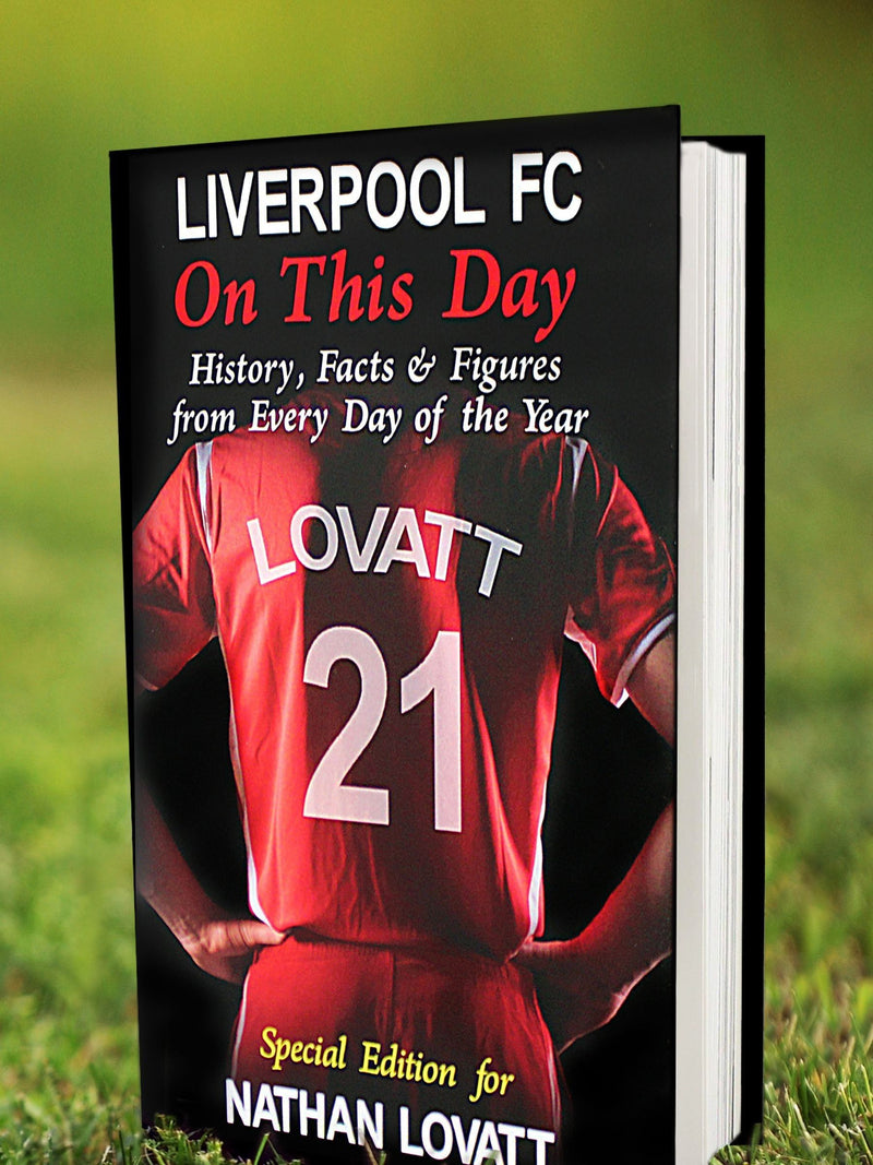 PMC personalised Liverpool On This Day book, imported from the UK